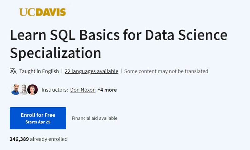 learn sql basics for data science coursera