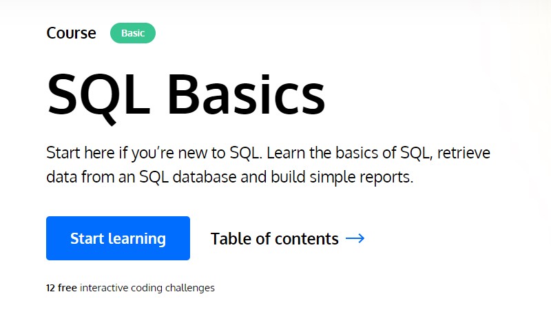 learn sql basics