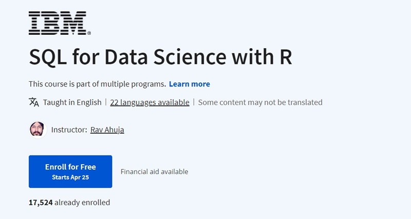 sql for data science with r coursera